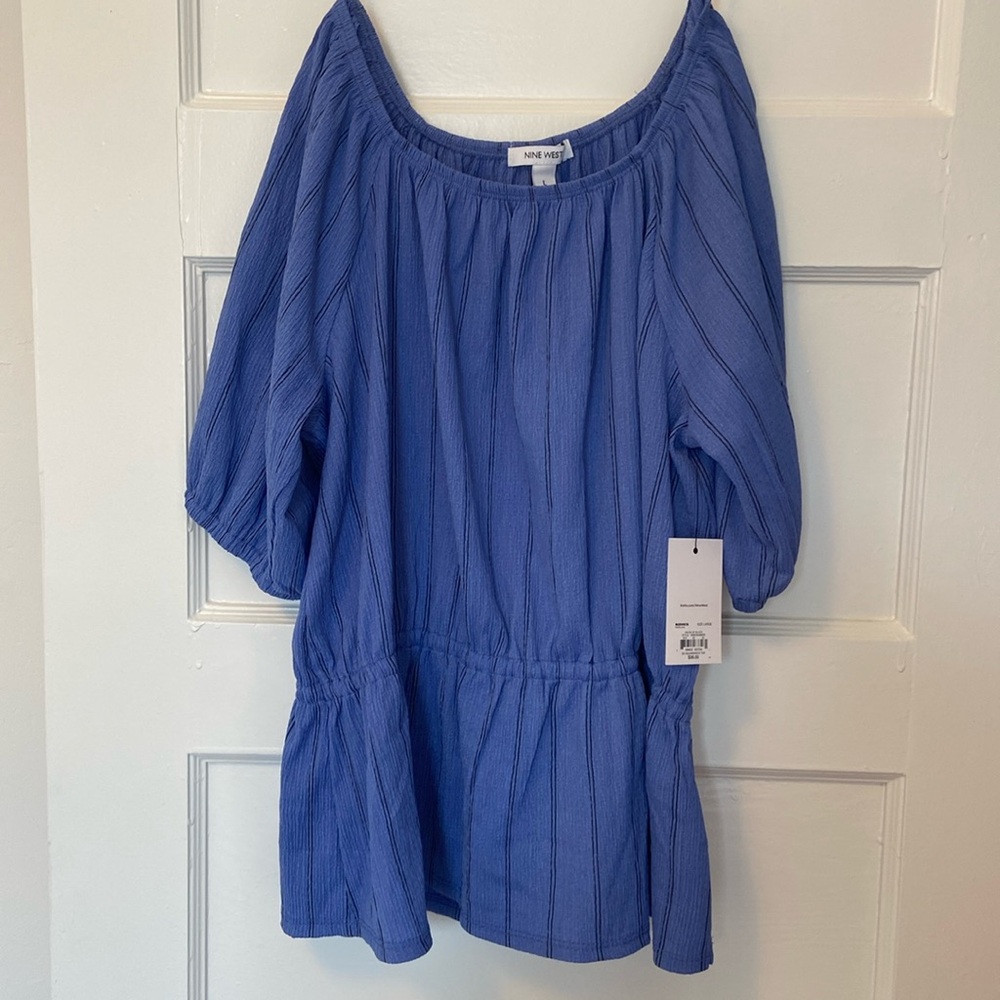 Nine West off the shoulder shirt, size L